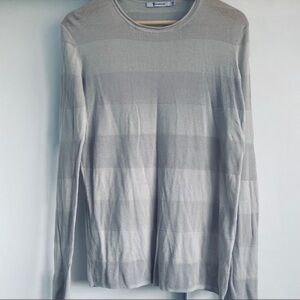 Alexander Wang Light Gray Long Sleeve Alexander Wang Top Knit Sweater Size M